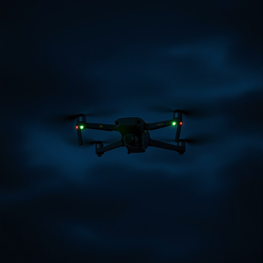 Single FPV drone in flight